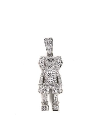 Kaws Frozen Iced Pendant 14k white gold