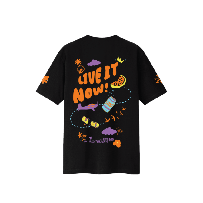 Zostel Live It Now Oversized T-shirt Black