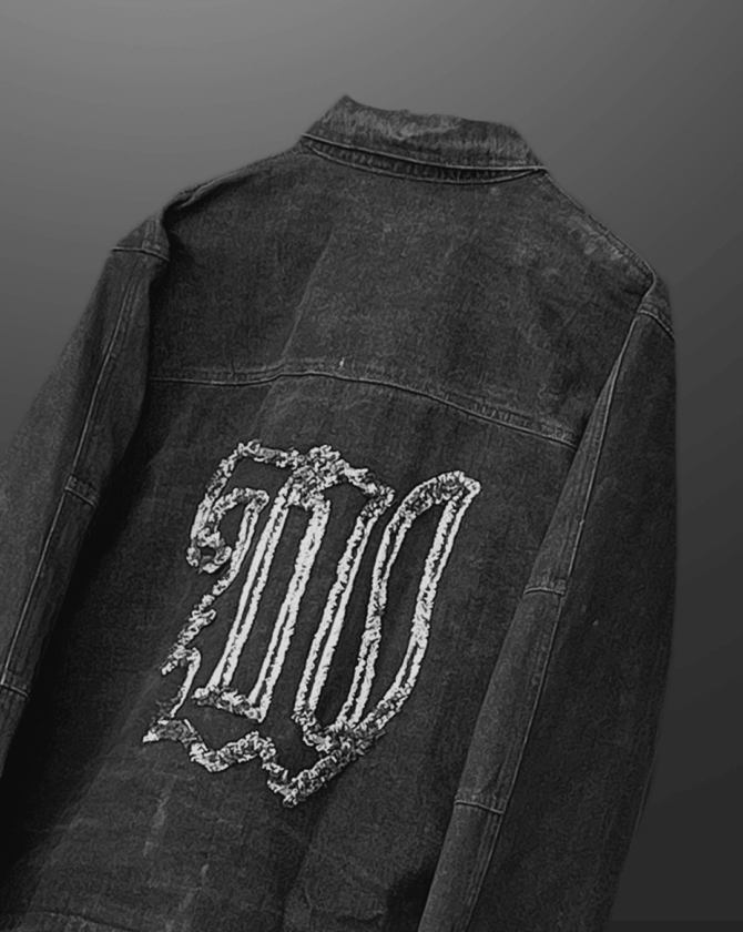 Charcoal Black Denim Jacket - Exclusive