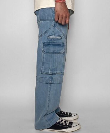 Blue Denim Oversized Jeans