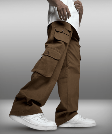 Brown Pocket Cargo Pants