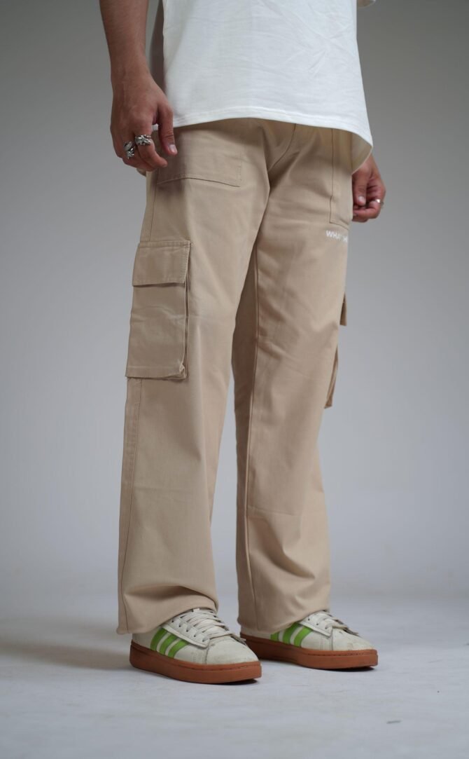 Solid Beige Unisex Cargo