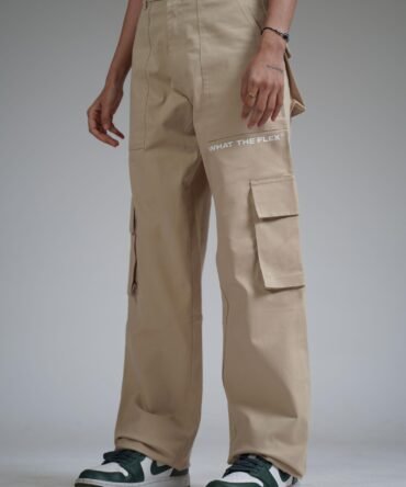 Solid Beige Unisex Cargo