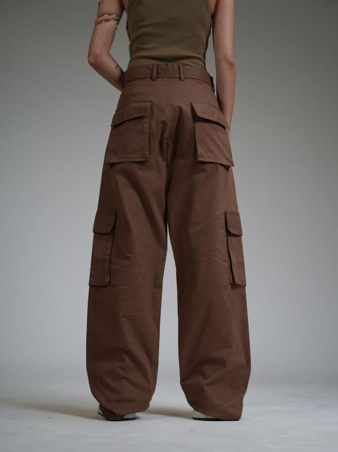 Solid Brown Unisex Cargo