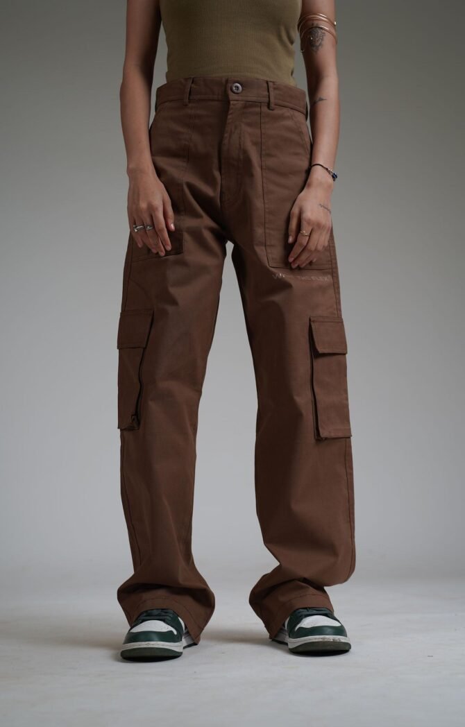 Solid Brown Unisex Cargo