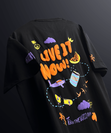 Zostel Live It Now Oversized T-shirt Black