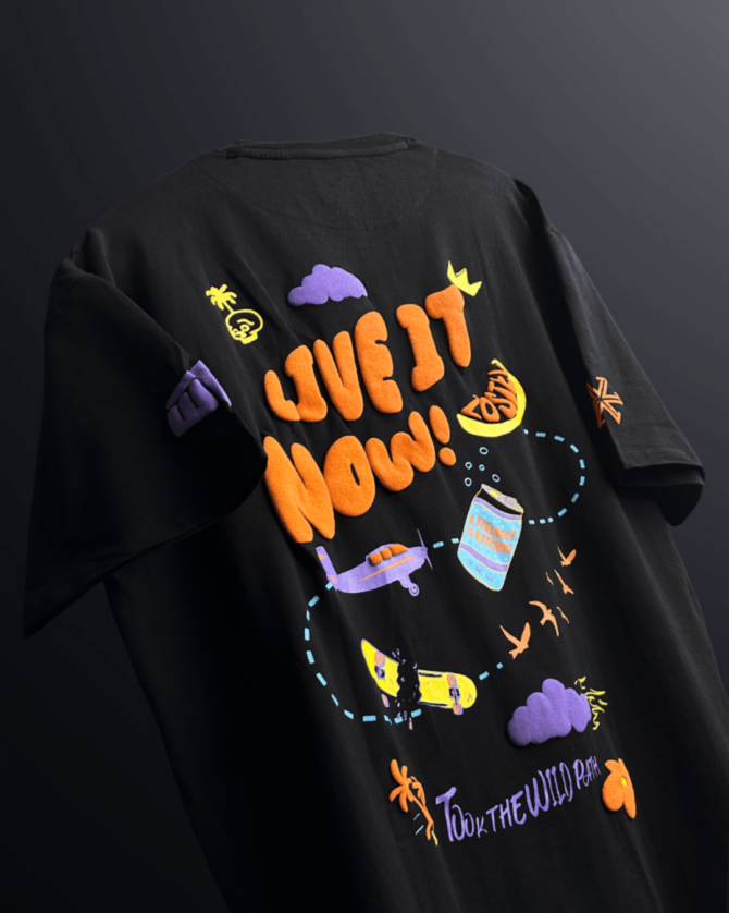 Zostel Live It Now Oversized T-shirt Black