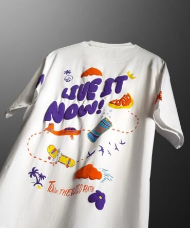 Zostel Live It Now Oversized T-shirt White