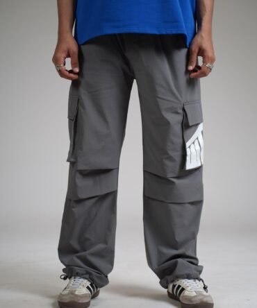 Grey Parachute Pants