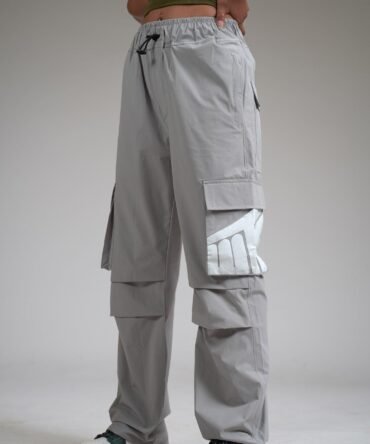 Ice Grey Parachute Pants