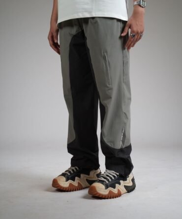 Olive Panel Parachute Pants