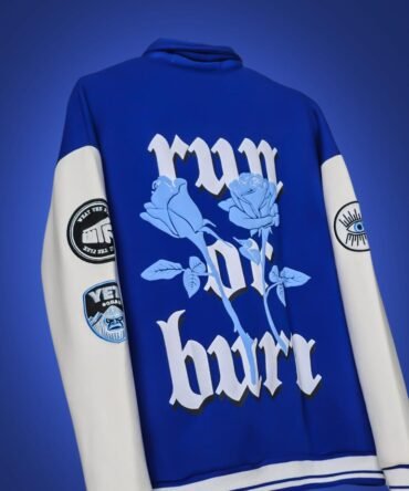 RUN OR BURN VARSITY JACKET