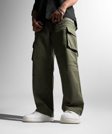 Zipper Olive Cargo Pants